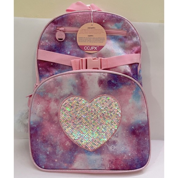 3PCS Sequin Unicorn Backpack for Kids Bookbag and Lunch Box -NEW - Picture 5 of 6